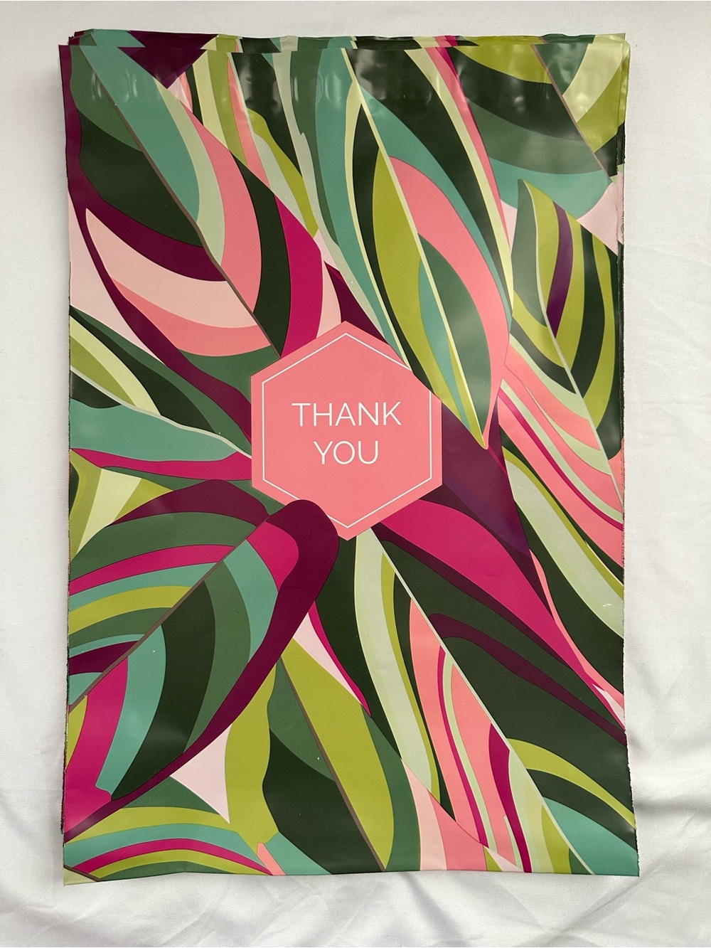 Tropical Leaves Thank You Poly Mailers 10x13 Shipping Envelopes 25 Count - Picture 3 of 6